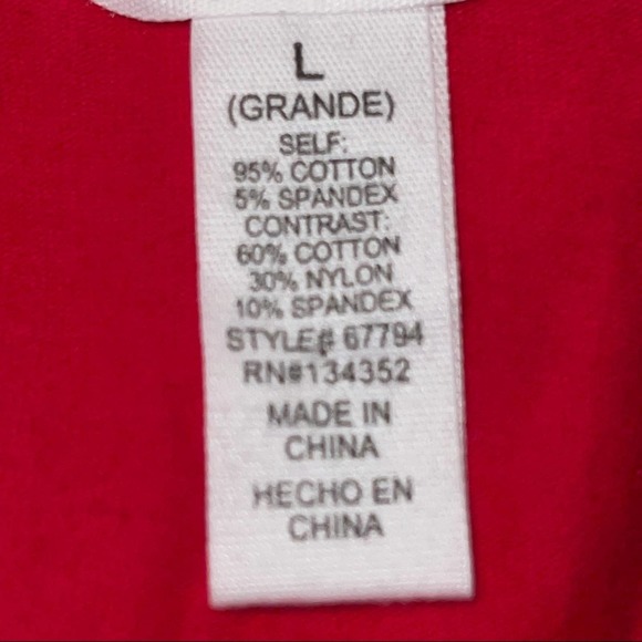 AMBIANCE APPAREL RED LACE TRIM SEMI OPEN BACK TANK TOP LARGE - Picture 3 of 3